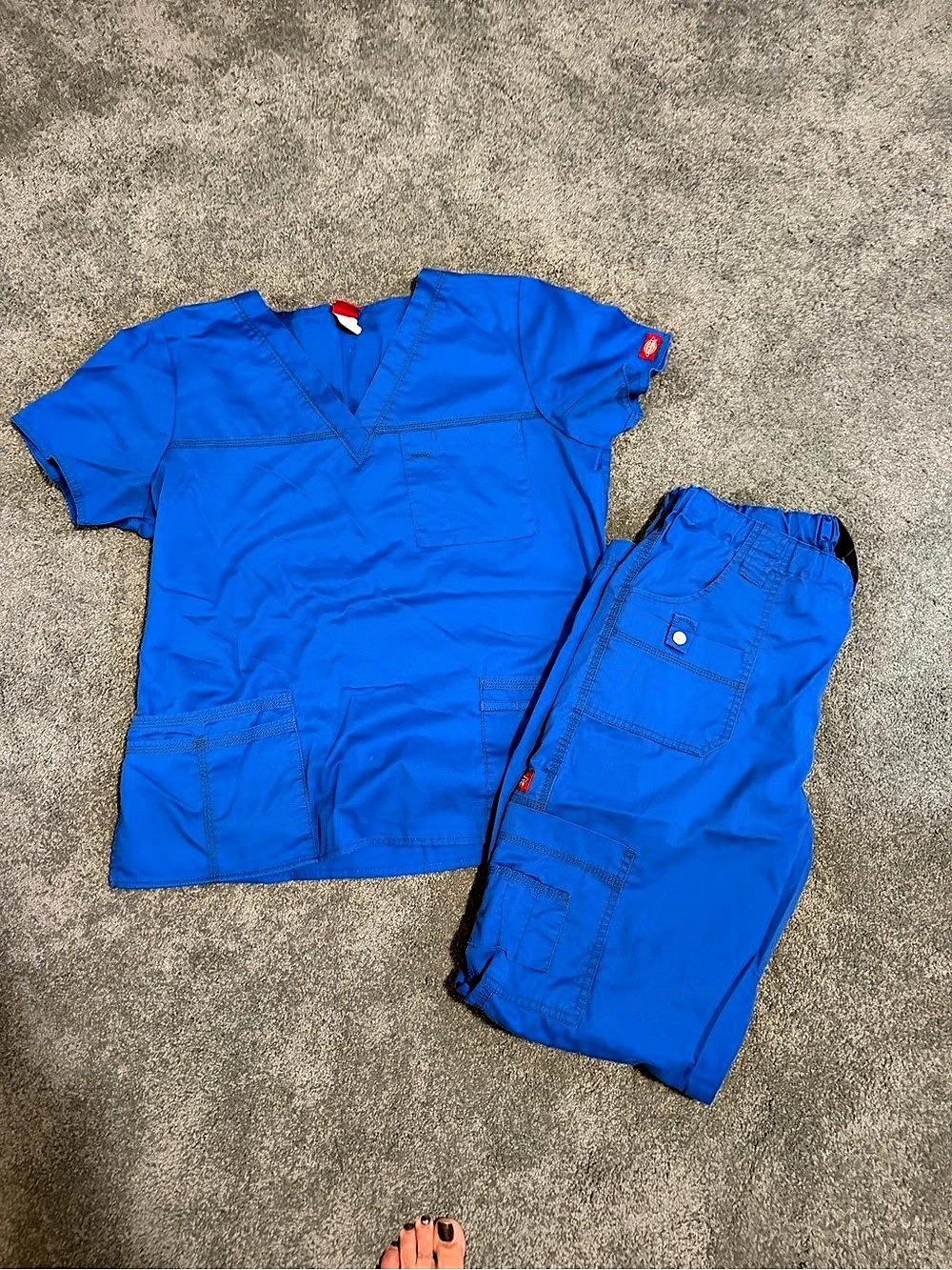 Dickies Cargo Style Scrub Set Royal Blue